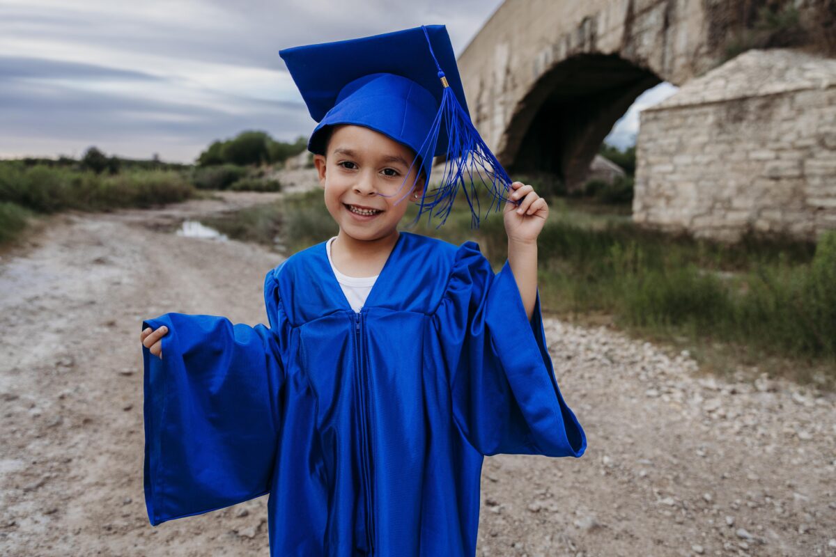 Pre-K graduate during milestone photo session in Carlsbad, NM