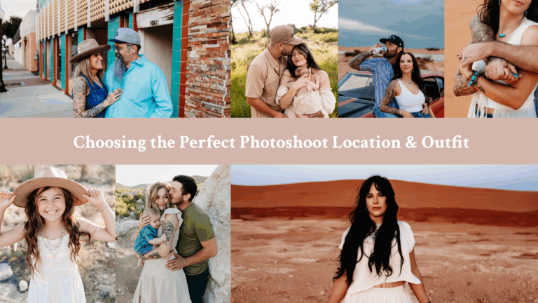 choosing the perfect location and outfit for a photoshoot